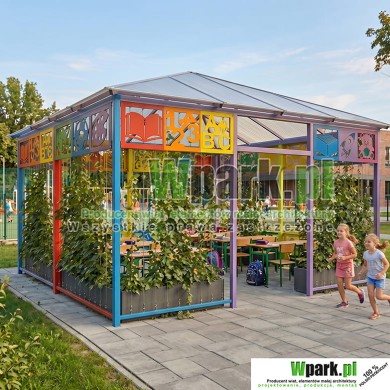 Wiata edukacyjna, altana szkolna – klasa pod chmurką 10