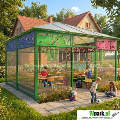 Wiata edukacyjna, altana szkolna – klasa pod chmurką 12