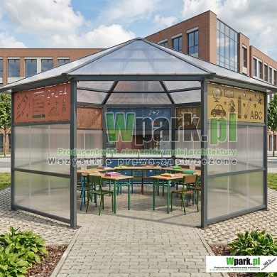 Wiata edukacyjna, altana szkolna – klasa pod chmurką 14