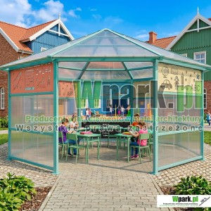 Wiata edukacyjna, altana szkolna – klasa pod chmurką 15