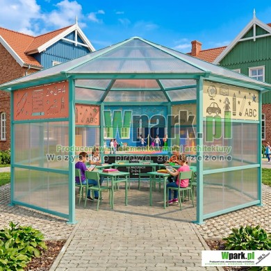 Wiata edukacyjna, altana szkolna – klasa pod chmurką 15