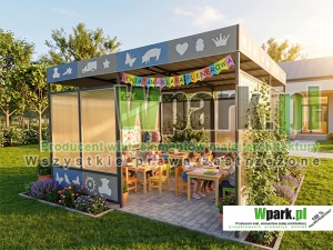 Wiata edukacyjna, altana szkolna – klasa pod chmurką 08