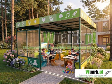 Wiata edukacyjna, altana szkolna – klasa pod chmurką 09