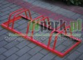 Stojak rowerowy stalowy kolor czerwony na 3 stanowiska (kod:3027/3/S/P/Czerwony)