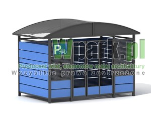 Wiata na rowery DECO 10 zamykana - na 9 rowerów