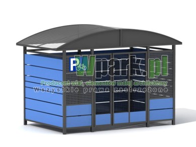 Wiata na rowery DECO 10 zamykana - na 9 rowerów