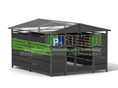 Wiata na rowery TRIO 11 zamykana - na 13 rowerów