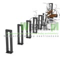 Parking rowerowy BikeStop 03 z ławką 05 i dodatkowymi stojakami na 12 rowerów linia MODE