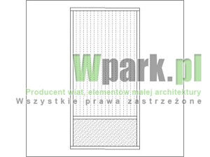 Moduł ściany bocznej lub tylnej wysokość 2000 mm szerokość 1000 mm wypełnienie poliwęglan komorowy z blachą