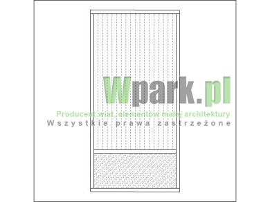 Moduł ściany bocznej lub tylnej wysokość 2000 mm szerokość 1000 mm wypełnienie poliwęglan komorowy z blachą