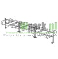 Stojak  rowerowy aluminiowy na 18 stanowisk (kod:3060/18P/A/PW)