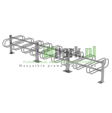 Stojak  rowerowy aluminiowy na 18 stanowisk (kod:3060/18P/A/PW)