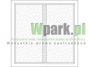 Moduł ściany bocznej lub tylnej wysokość 2000 mm szerokość 2000 mm wypełnienie poliwęglan lity