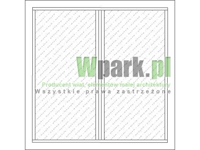 Moduł ściany bocznej lub tylnej wysokość 2000 mm szerokość 2000 mm wypełnienie poliwęglan lity