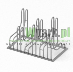 Stojak rowerowy aluminiowy na 6 stanowisk (kod:3033/6P/A/P) dwustronny