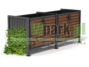 Osłona śmietnikowa BOKS 06 na cztery pojemniki do 240 L