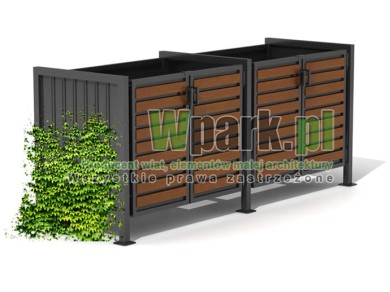 Osłona śmietnikowa BOKS 06 na cztery pojemniki do 240 L