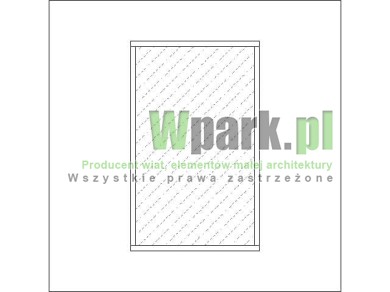 Moduł ściany bocznej lub tylnej wysokość 1600 mm szerokość 1000 mm wypełnienie poliwęglan lity