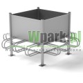 Stojak  rowerowy aluminiowy na 8 stanowisk (kod:3060/8CR/A/PW)