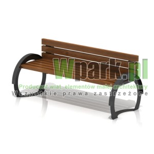 Ławka OVAL 02 drewno