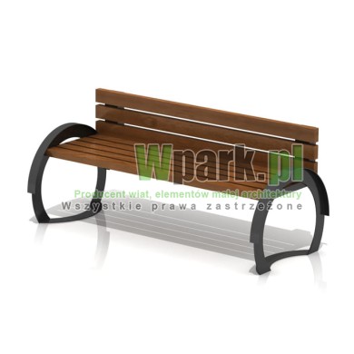 Ławka OVAL 02 drewno