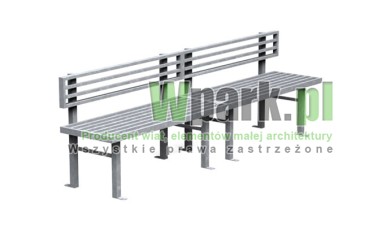 Ławka PUZL 01 ocynkowana dł siedziska 2400 mm