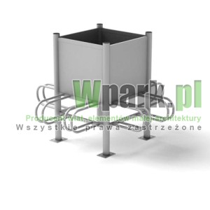 Stojak  rowerowy aluminiowy na 8 stanowisk (kod:3060/8CR/A/PW)