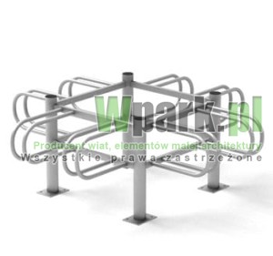 Stojak  rowerowy aluminiowy na 8 stanowiska (kod:3060/8C/A/PW)