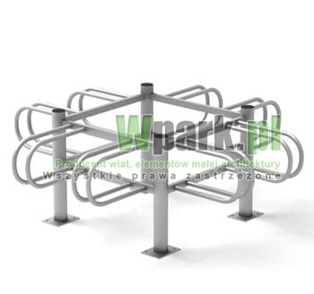 Stojak  rowerowy aluminiowy na 8 stanowiska (kod:3060/8C/A/PW)