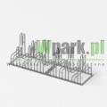 Stojak rowerowy aluminiowy na 12 stanowisk (kod:3033/12P/A/P) dwustronny