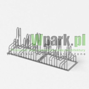 Stojak rowerowy aluminiowy na 12 stanowisk (kod:3033/12P/A/P) dwustronny