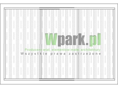 Moduł ściany bocznej lub tylnej wysokość 2000 mm szerokość 3000 mm wypełnienie blacha falista