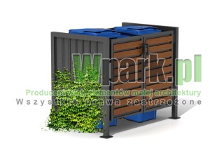 Osłona śmietnikowa BOKS 04 na dwa pojemniki do 240 L