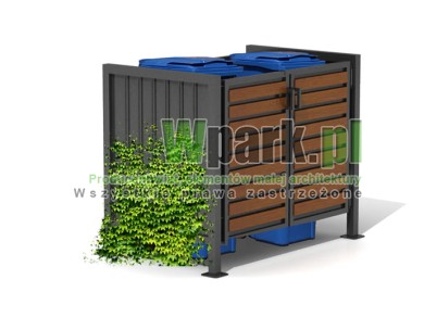 Osłona śmietnikowa BOKS 04 na dwa pojemniki do 240 L