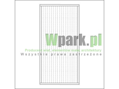 Moduł ściany bocznej lub tylnej wysokość 2000 mm szerokość 1000 mm wypełnienie poliwęglan komorowy