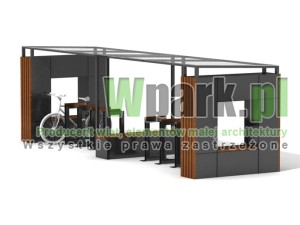Wiata na rowery BOKS 02 - na 16 rowerów
