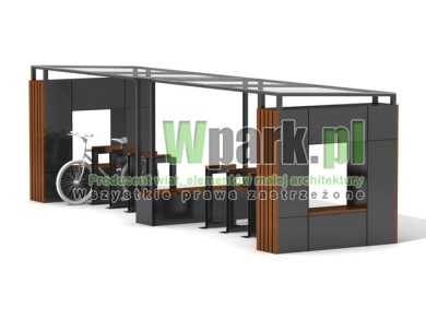 Wiata na rowery BOKS 02 - na 16 rowerów
