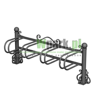 Stojak rowerowy stalowy na 4 stanowiska (kod:DECOR01/4/S/PW)
