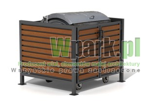 Osłona śmietnikowa BOKS 10 na jeden pojemnik do 1100 L