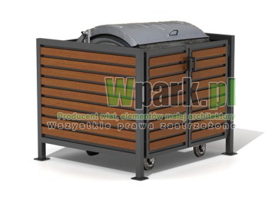 Osłona śmietnikowa BOKS 10 na jeden pojemnik do 1100 L