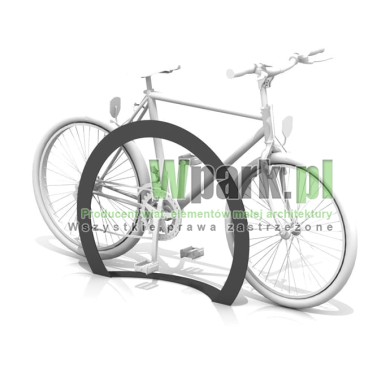 Stojak rowerowy stalowy na 2 stanowiska (kod:OVAL01/2/S/PW)