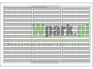 Moduł ściany bocznej lub tylnej wysokość 2000 mm szerokość 3000 mm wypełnienie deski iglaste