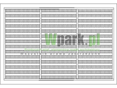 Moduł ściany bocznej lub tylnej wysokość 2000 mm szerokość 3000 mm wypełnienie deski iglaste