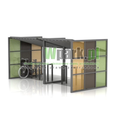 Wiata na rowery PUZL 02  - na 12 rowerów