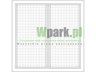 Moduł ściany bocznej lub tylnej wysokość 2000 mm szerokość 2000 mm wypełnienie siatka metalowa