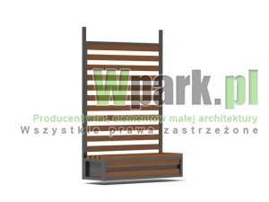 Ściana drewno z ławką 1500 mm