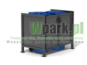 Osłona śmietnikowa BOKS 01 na dwa pojemniki do 240 L