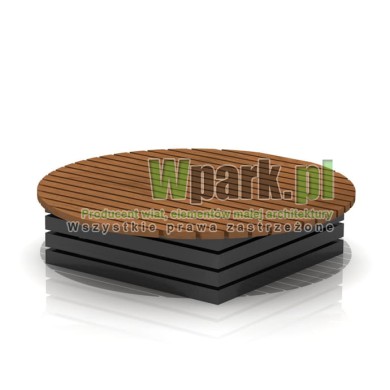 Ławka OVAL 03 drewno