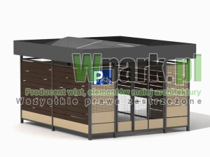 Wiata na rowery MODE 11 zamykana - na 13 rowerów