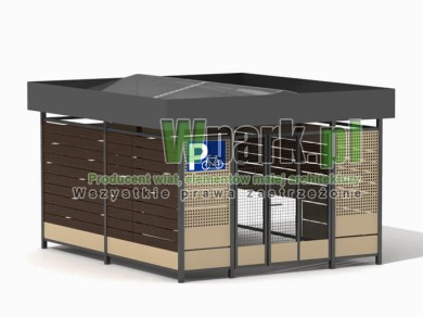 Wiata na rowery MODE 11 zamykana - na 13 rowerów